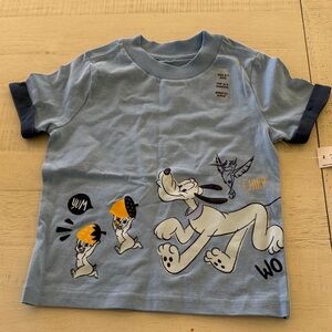 Disney Light Blue Kids T-Shirt with Cartoon Characters